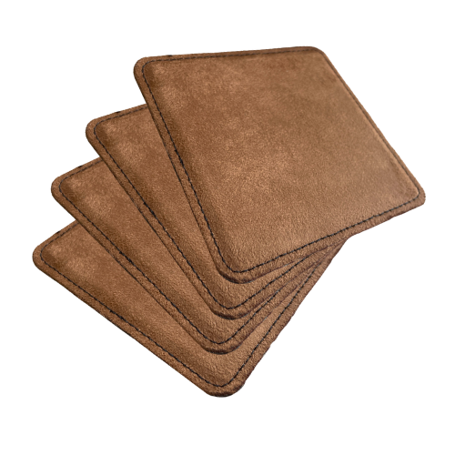Wildlederuntersetzer 4er Set