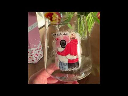 Couple - personalisiertes Weinglas